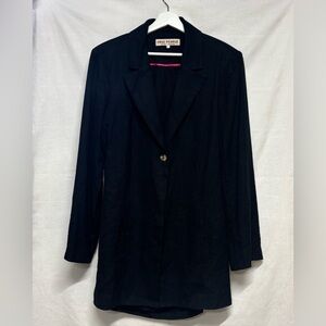 Free People Black Peekaboo Blazer